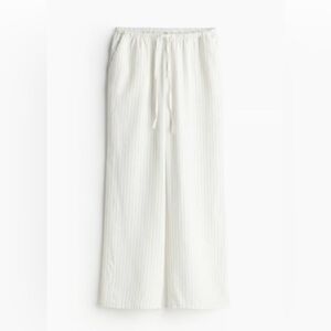 H&M Striped Linen Blend Pants